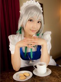 cosplay美女套图 c77 Sakuya Izayoi　白丝假发扮相(1)(20)